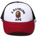 Bape College Mesh Cap Burgundy