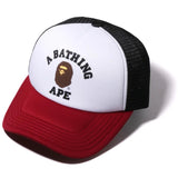 Bape College Mesh Cap Burgundy