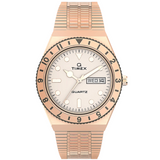 Q TIMEX 36MM STAINLESS STEEL BRACELET WATCH WOMEN'S  | ROSE GOLD TONE