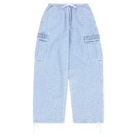 Knitted Indigo Cargo Pants