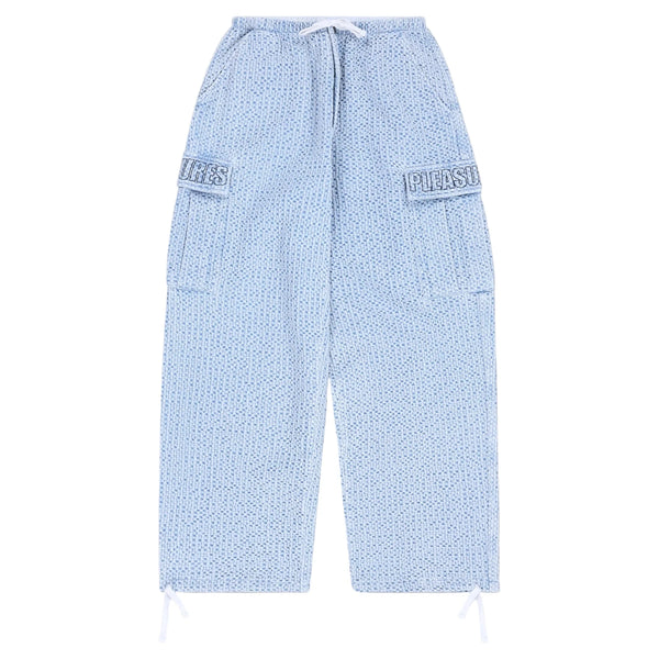 Knitted Indigo Cargo Pants