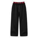Chinatown Market - Plaid Appliqué Open Leg Sweatpants