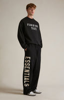 Fleece Relaxed Sweatpants - Black