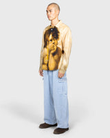 Knitted Indigo Cargo Pants