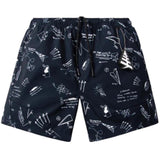 PAPER PLANES | SKETCH PRINT SWIM SHORTS INDIGO