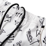 PAPER PLANES | SKETCH PRINT SWIM SHORTS WHITE