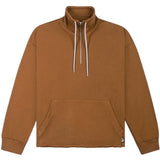 OPEN HEM HALF ZIP SWEATSHIRT RUBBER