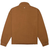 OPEN HEM HALF ZIP SWEATSHIRT RUBBER