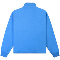 OPEN HEM HALF ZIP SWEATSHIRT AZURE BLUE