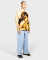Knitted Indigo Cargo Pants