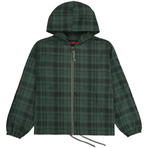 Dedicate Plaid Zip Poncho