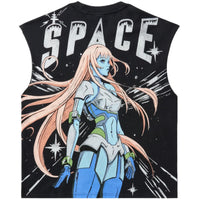 Space sleeveless knit