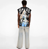 Space sleeveless knit
