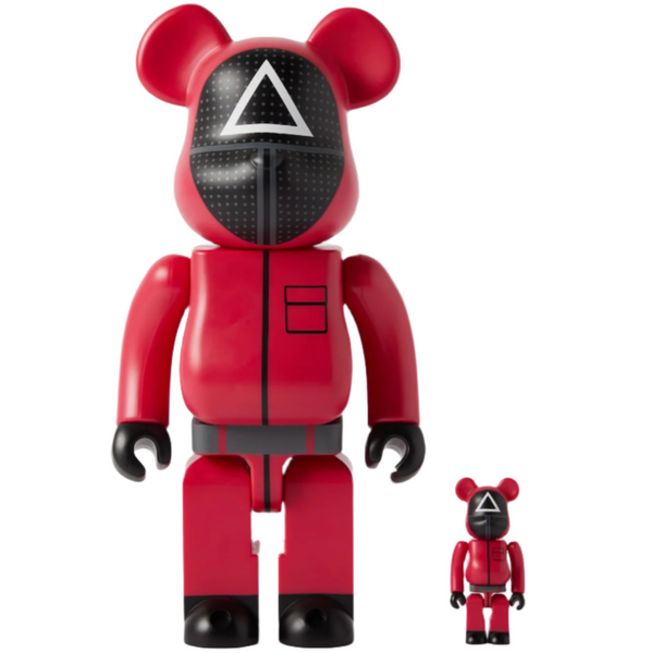 Medicom x Squid Game Guard △ 100% + 400% Be@rbrick Figurine Set