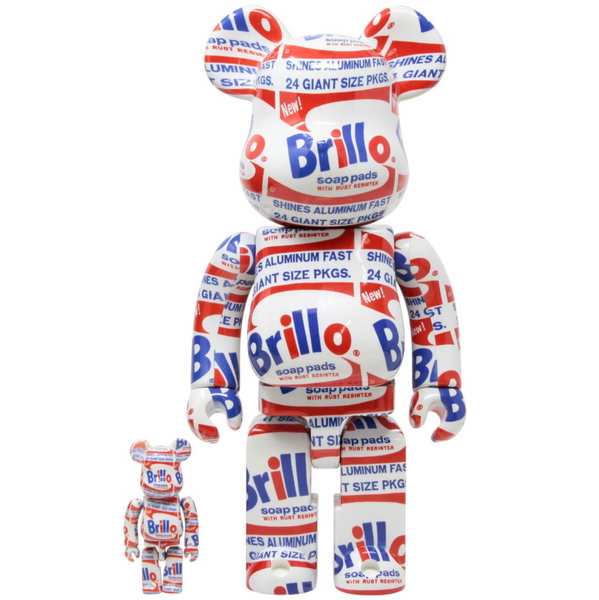 Medicom Andy Warhol Brillo 100% 400% Bearbrick Figure Set