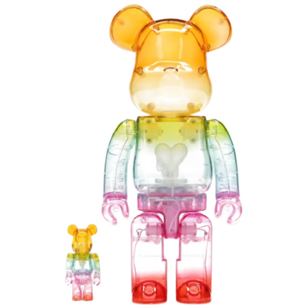 Medicom x Emotionally Unavailable Gradient Heart 100% 400% Bearbrick Figure Set