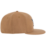 WOOL MELTON CROWN 9FIFTY LEATHER STRAPBACK HAT