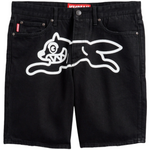 Black Dog Denim Shorts