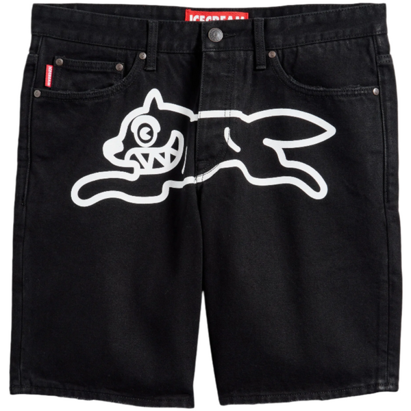 Black Dog Denim Shorts