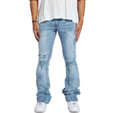 Arch Stacked Flare Denim - Light Wash