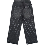 Franco Wide Leg Jean | Noir Coated Grey