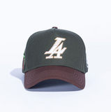 Paradise LA Snapback Hat Green/Brown