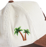 Paradise LA Corduroy Snapback Hat Cream/Brown