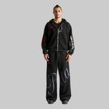 RTA Riko Half Half Zip Up - Vintage Black