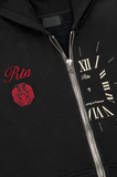 RTA Riko Half Half Zip Up - Vintage Black