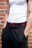 Chinatown Market - Plaid Appliqué Open Leg Sweatpants