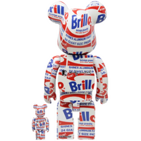 Medicom Andy Warhol Brillo 100% 400% Bearbrick Figure Set