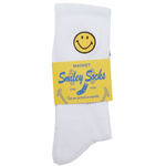 Smiley Badge Socks - White
