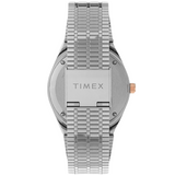 Q TIMEX 36MM STAINLESS STEEL BRACELET WATCH WOMEN'S | SILVER